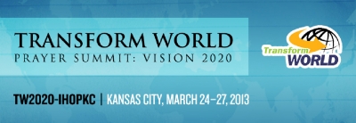 Invitation to Host a Prayer Group for the Transform World Prayer Summit: Vision 2020, March 24-27, 2013