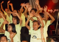 Children in Prayer in Myanmar